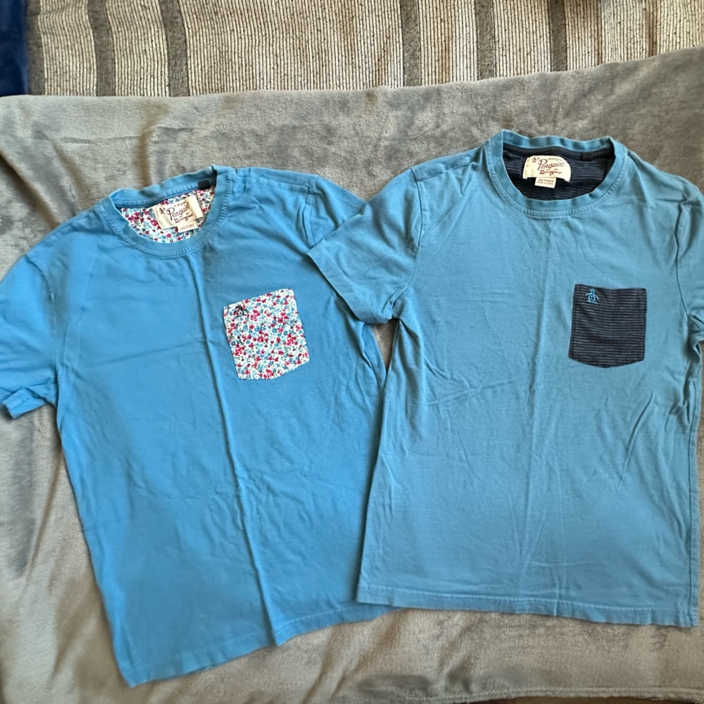 Original Penguin Short Sleeve Tee with Pocket Detail Bundle of 2 items